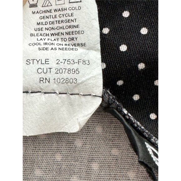 BRIGGS New York Black & White Polka Dot Capri Cropped Pants Women's PLUS 20W - Picture 8 of 9